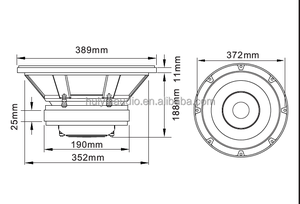Haut-parleur coaxial professionnel 15 pouces Haut-parleur coaxial 15" - Product Image 4