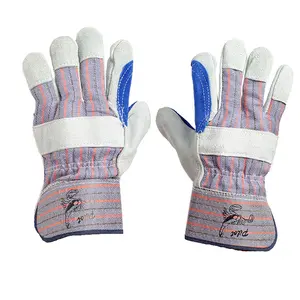 Professional Custom Industrial Work Hand Gloves Cow Split Leather Gloves Working Gloves