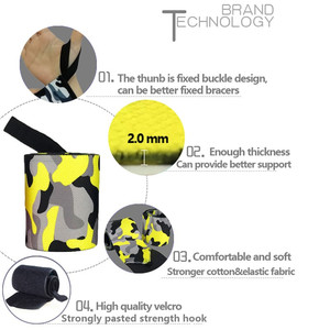 HYL-2633C logo personnalisé enveloppes de poignet de levage de poids de <span class=keywords><strong>musculation</strong></span> bandage camo sangles - Product Image 3
