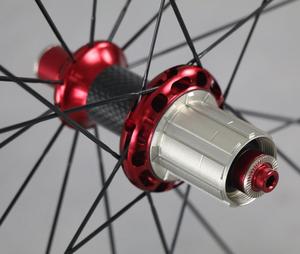 38mm700Cカーボンホイールロードバイクカーボンホイールライトブラック自転車ホイールクリンチャーカーボンホイールセット - Product Image 3