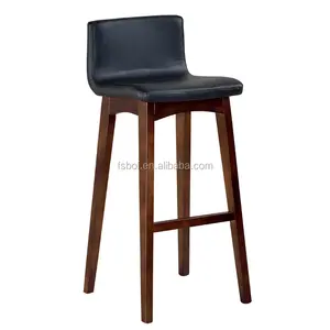 Chaise de bar en bois noir, tabouret de bar, haut de gamme, en bois, SIH8050,