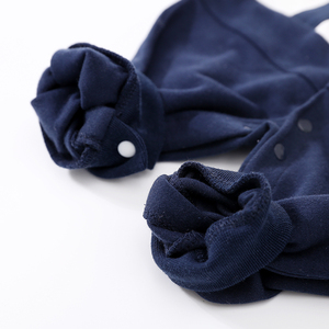 Ropa para Recién Nacidos OEM/ODM, Mono de Bebé 100% Algodón, Diseño Moderno, Color Azul Marino, Ropa Neonatal - Product Image 6