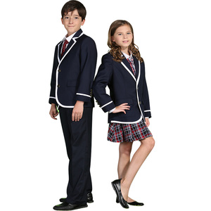 Derniers ensembles de vêtements pour enfants, blazer, pantalon et robe, uniforme scolaire primaire, garçon et fille, 2 pièces - Product Image 1