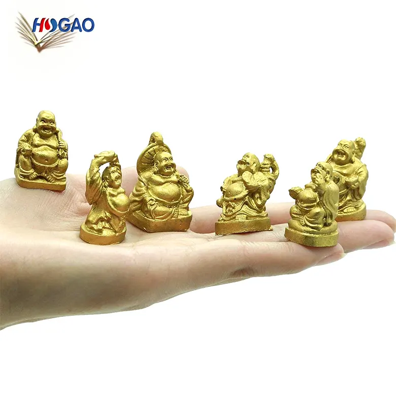 Mini figurine décorative porte-bonheur, OEM, vente en gros, décoration maison, bouddha en résine