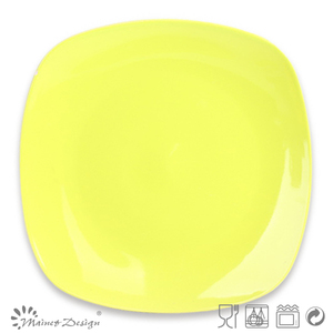 plaza de color sólido de color naranja platos de placas elegantes ensalada de desayuno con placas deraction mantel,<span class=keywords><strong>Los</strong></span> proveedor - Product Image 1