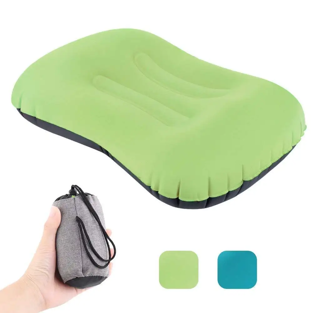 Oreiller gonflable, pour camping, coussin d'air, réglable, pour dormir