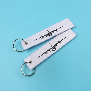 Porte-clés <span class=keywords><strong>de</strong></span> forme personnalisée, avec bordure en forme <span class=keywords><strong>de</strong></span> mercerie, avion, tissé, coloré, <span class=keywords><strong>pour</strong></span> cadeaux promotionnels, nouvelle collection, - Product Image 3