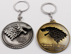 Jeu personnalisé de Trônes <span class=keywords><strong>porte</strong></span>-clés pour Winterfell stark avec Le totem cadeau - Product Image 2