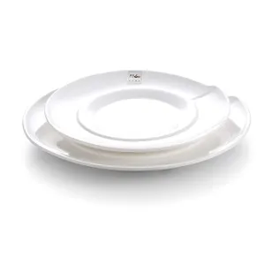 Wholesale cheap price 12 inch round melamine italy styles white dish plate