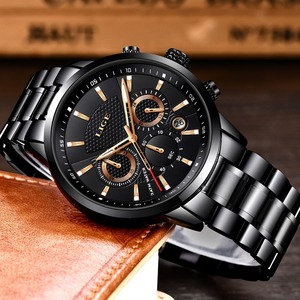 ماركة LIGE LG9866 ساعات رياضية للرجال ساعات معصم عالية الجودة + علبة هدايا - Product Image 3