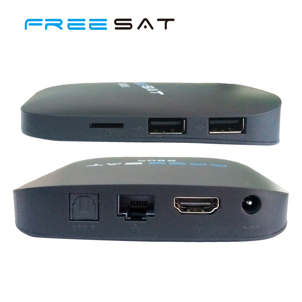 Freesat Cheapest Quad Core KODI 16.1 S805 Android 4.4 Smart TV Caja Soporte U DISCO DURO USB Ethernet RJ-45