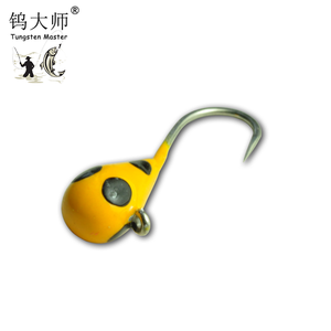 낚시 텅스텐 채비 UV 야광 텅스텐 아이스 낚시 지그 화이트 도트 크래피 농어 블루길 월아이 - Product Image 3