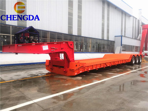 3 एक्सल 70 टन 80 टन 80 टन डेचेबल गोवेक कम लोडर/लोबेड कम बिस्तर वाले ट्रेलर ट्रक - Product Image 5