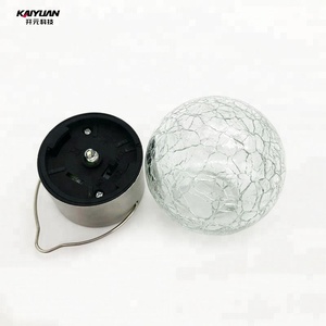 Nuevo estilo de Decoración led crackle glass energía solar lights jar - Product Image 6