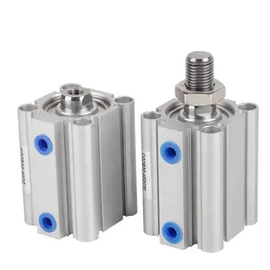 Dibuat Di Cina CQ2A CDQ2A SMC Seri Female Thread Di Kedua Ujung Jenis Compact Pneumatic Cylinder untuk Botol Bertiup mesin