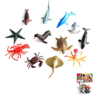 Ensemble de jouets de piscine en plastique avec animaux marins (lot de 12), Figurines aquatiques, cadeaux pour enfants, fournitures de fête, 2023