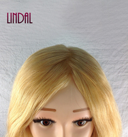 Tête d'entraînement en silicone souple et réaliste LINDAL pour coiffeur, modèle d'épaule, pour la formation en coiffure naturelle