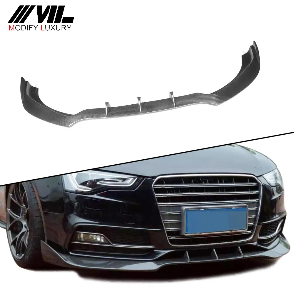 Ändern Luxus Carbon Fiber Front Lip für Audi S5 2013 Facelift