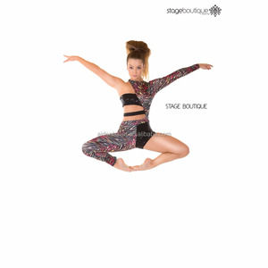 Jazz <strong>Unitard</strong> Black Animal Print Teen Girl Dress Costumes <strong>Unitard</strong> Women Training Dancewear - Product Image 4