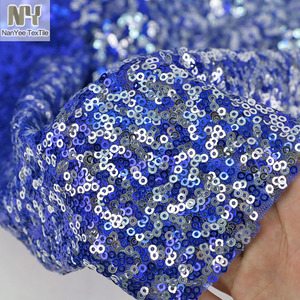 Vải may đầm dạ hội màu xanh hoàng gia ombre đính sequin nhỏ của Nanyee Textile - Product Image 2
