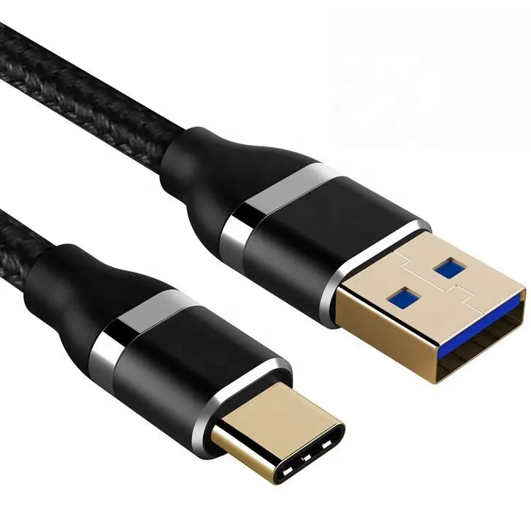 Usb Charging Cable Gold Plated Fast Charging USB 3.0 To USB Type C Cable Compatible With Samsung