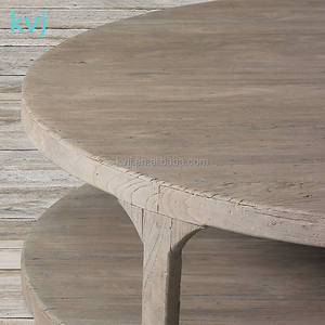 KVJ-7342-1 nórdico desgastado de dos capas, mesa de centro de madera recuperada de madera - Product Image 3