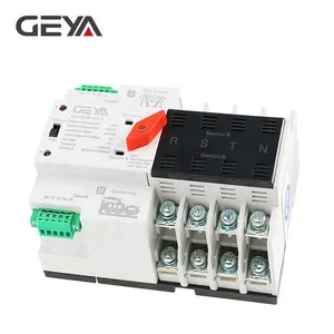 GEYA CHINA Double Power Transfer Switch for Din Rail ATS 110V 220V 4Pole Switch
