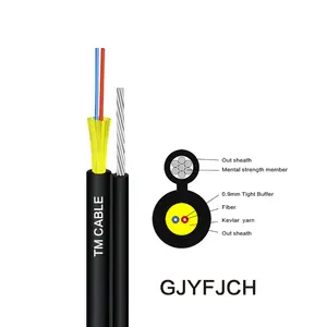 자체 지원 1/2 코어 FTTH G657A2 광섬유 라운드 케이블