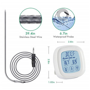 Thermomètre de cuisine numérique en acier inoxydable et plastique étanche pour la cuisson de la viande au barbecue avec minuterie et aimant au dos, nouveau modèle 2025 2 1 - Product Image 1