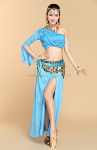 BestDance <span class=keywords><strong>Costume</strong></span> Sexy per Danza del Ventre, Set con Top, <span class=keywords><strong>Reggiseno</strong></span>, Sciarpa per Fianchi e Gonna, <span class=keywords><strong>Costume</strong></span> per Carnevale - Product Image 5