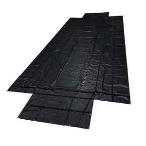 Özel en kaliteli ucuz ağır 18oz PVC vinil branda Flatbed kereste Tarps ve Flatbed çelik kamyon Tarps sistemi