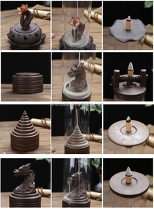 Dekorasi Rumah Grosir Tempat Dupa Kerucut Keramik Asap Backflow Pembakar Dupa - Product Image 6