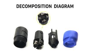 Audio <strong>Speaker</strong> <strong>Plug</strong> Twist Lock 4 Pin Pa66 <strong>Speaker</strong> Connector Adapter <strong>Plug</strong> - Product Image 3