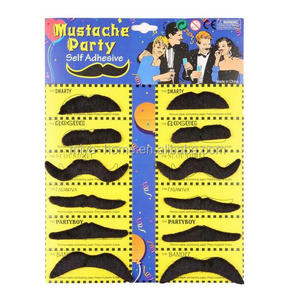 Commercio all'ingrosso 12pcs Costume Del Partito di Halloween Falso Baffi <span class=keywords><strong>Moustache</strong></span>/Divertente Barba Finta Baffo - Product Image 1