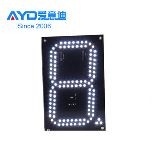 Prezzo a buon mercato 12 pollici bianco freddo LED cifra 8 prezzo segno Display LED stazione di servizio prezzo segno - Product Image 3