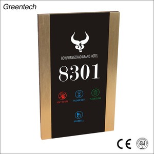 Kim Loại Đương Đại Phòng Khách Sạn Tên Tấm Cửa Kỹ Thuật Số Dấu Hiệu Với Hệ Thống Khóa Thép Nhôm Cho Hiện Đại Nhà Số Tấm - Product Image 2