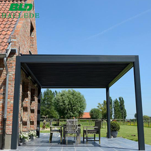 Pergola imperméable avec toit en aluminium à lames orientables, ouverture et fermeture automatiques, toit ouvrant à lames orientables - Product Image 6