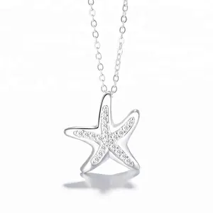 Hot Sale Ocean Jewelry Starfish Charm Jewelry 925 Sterling Silver Star Necklace