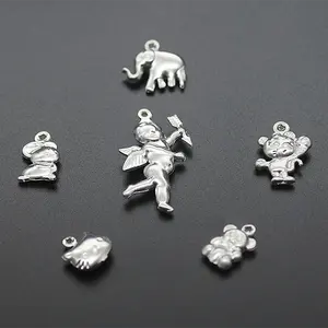 S952 elephants cat bear cupid mouse tiger stainless steel charm pendant for jewelry making