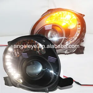 For Fiat 500 LED Headlights 2007-2014 Year BlackハウジングSN