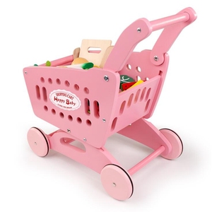 2018ร้อนขายที่มีคุณภาพสูงเด็กแกล้งเล่นเกมไม้3D ช้อปปิ้ง Trolly ของเล่น