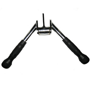 Barra de presión hacia abajo en forma de <span class=keywords><strong>V</strong></span> para tríceps de lujo duradera al por mayor con empuñaduras de goma barra extraíble accesorios de fitness - Product Image 6