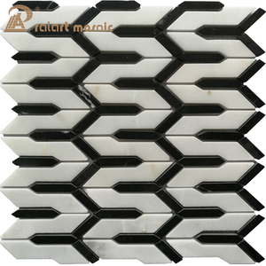 Carrelage mosaïque en pierre de marbre cassé, carsara blanc, irrégulier - Product Image 5