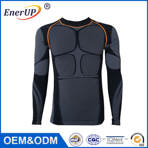 Doble capa <span class=keywords><strong>de</strong></span> lana <span class=keywords><strong>de</strong></span> manga larga ropa <span class=keywords><strong>interior</strong></span> térmica que absorbe la humedad <span class=keywords><strong>camisetas</strong></span> - Product Image 2