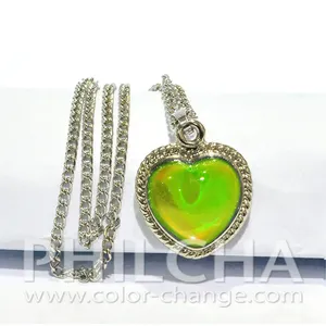 Vintage Style Color Changing Heart Mood Stone Necklace