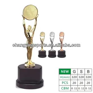 Oscar Metalen Trofee Oscar Standbeeld Awards Houten Trofee Base 002