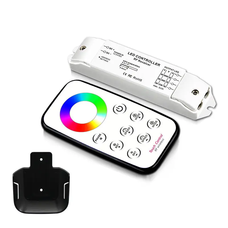 Rgb Led Controller 12v 24v Rainbow Full Color Circle Touch Remote Mini Led Rgb Controller