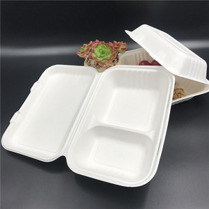 <span class=keywords><strong>2025</strong></span> Top bán dùng một lần phân hủy sinh học có bản lề Nắp thức ăn nhanh container 9 inch bã mía lấy đi hộp cho Bento - Product Image 3