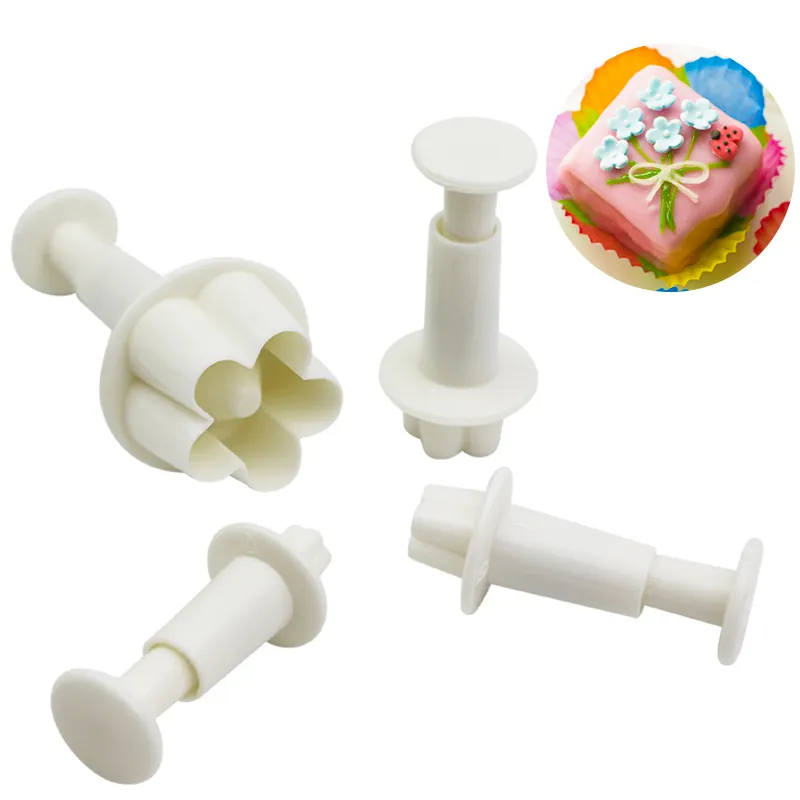 Gumpaste Decorating Tools plastic clay cookie Blossom Plunger Cutter Mold//