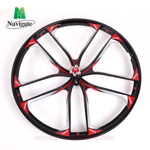 NAVIGATE Roues de vélo électrique en alliage de magnésium <span class=keywords><strong>20</strong></span> ''Jante MTB Jeu de roues à dégagement rapide Frein à disque Roues de vélo de montagne 10H - Product Image 2